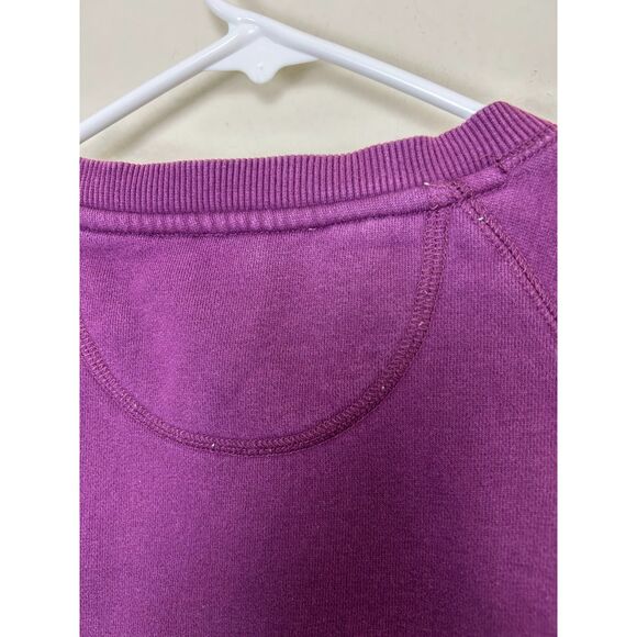 Duluth Trading Sweatshirt Women's M Purple Zip Pocket‎ Heavyweight CrewNeck - Picture 6 of 10